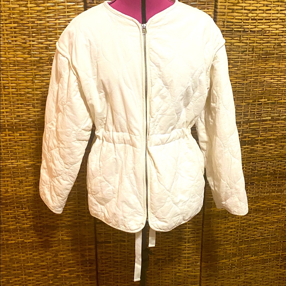 Universal Thread Ivory Puffer Jacket - image 1